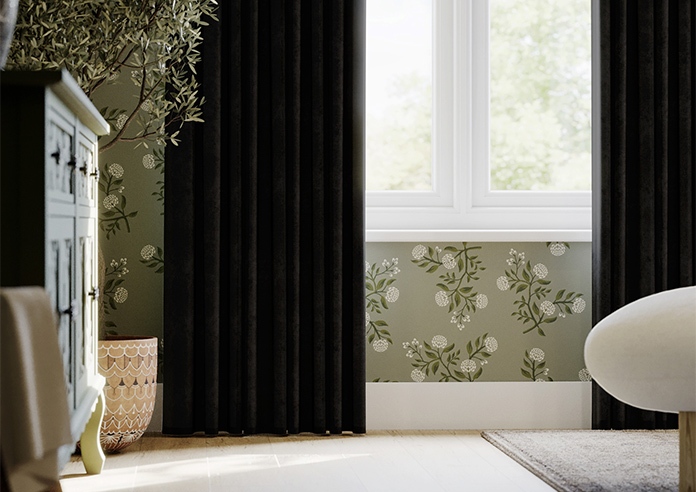 Florence Faux Suede, Classic Black - Made to Measure Curtains - Image 5